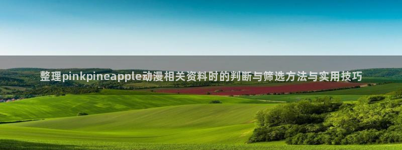 在线观看的里番动漫:整理pinkpineapple动漫相关资料时的判断与筛选方法与实用技巧配图